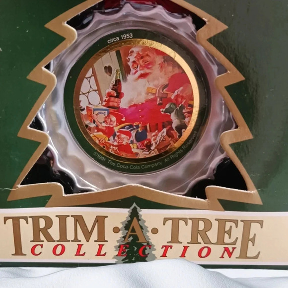 Coca-Cola Trim a tree & hallmark collection lot of 5 christmas ornaments - Picture 3 of 11